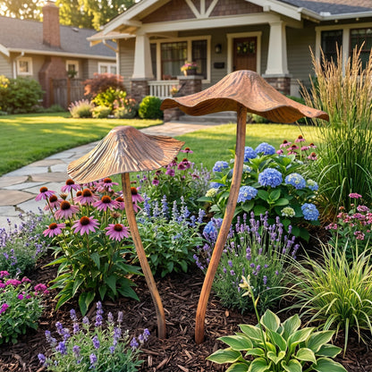 🔥Summer Hot Sale🍄Vintage Metal Mushroom Garden Stakes, Whimsical Outdoor Yard Decor