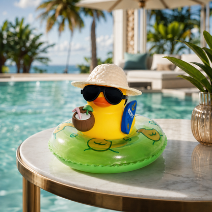 🔥50% OFF Limited Time | DIY Summer Fun Duck Ornament, Tropical Hand Assembly Decor for Car, Desk, Pool & Courtyard