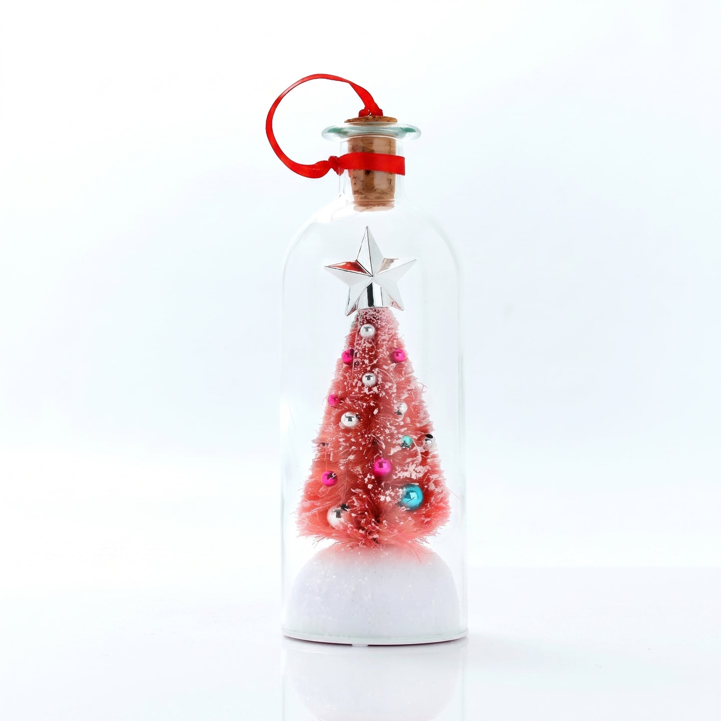 🔥Recordable Christmas Tree Bottle Ornament, Personalized Voice Message Holiday Tabletop Decor Gift