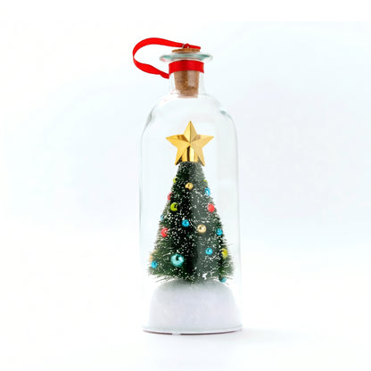 🔥Recordable Christmas Tree Bottle Ornament, Personalized Voice Message Holiday Tabletop Decor Gift