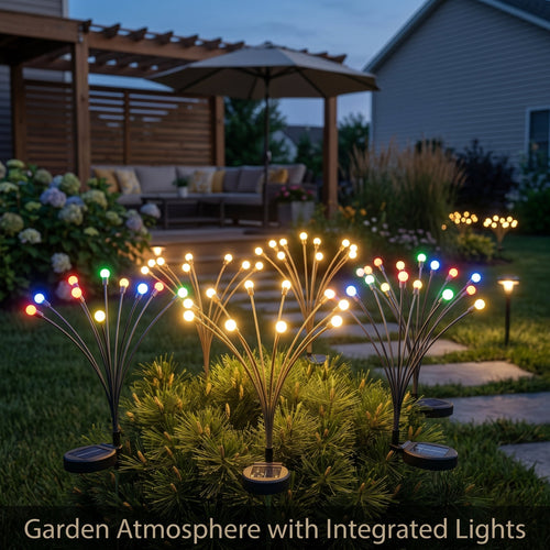 Solar Firefly Garden Lights, Waterproof Outdoor Swaying Stake Lights with 4 Modes for Yard