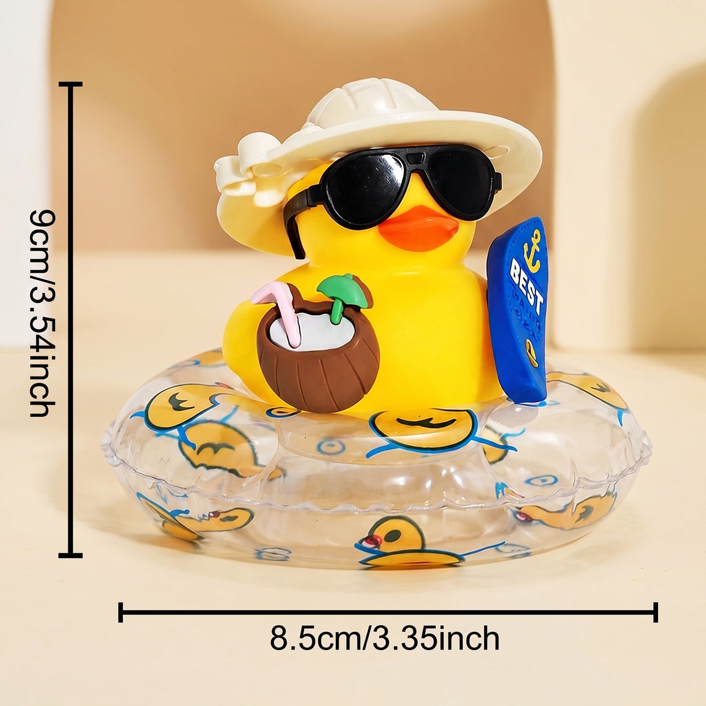 🔥50% OFF Limited Time | DIY Summer Fun Duck Ornament, Tropical Hand Assembly Decor for Car, Desk, Pool & Courtyard