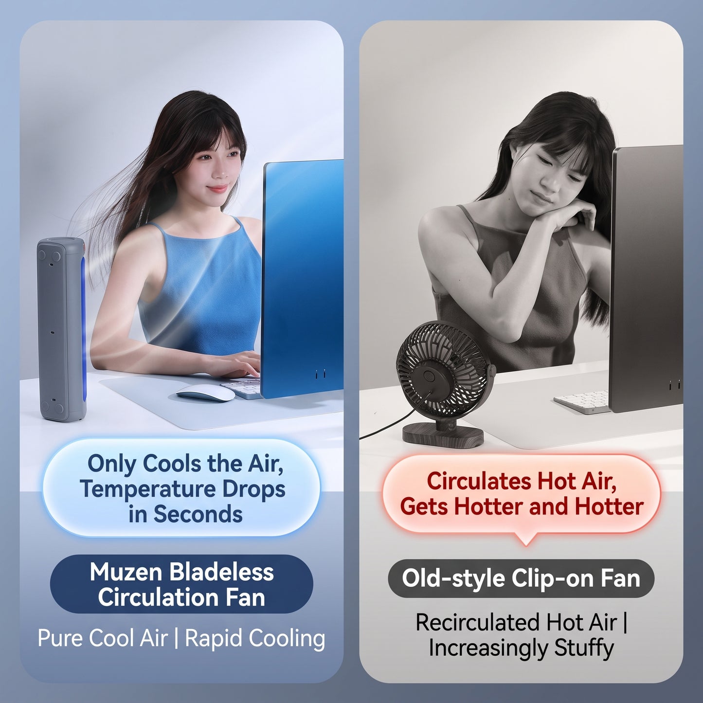 Cordless Bladeless Cross Flow Cooling Fan
