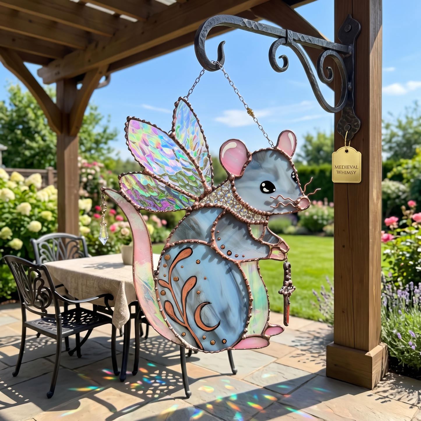 🔥New Product Limited-Time Offer✨Fairy Mouse Stained Glass Suncatcher🐭