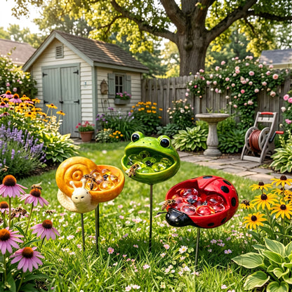 Whimsical Bee Waterer Garden Stake