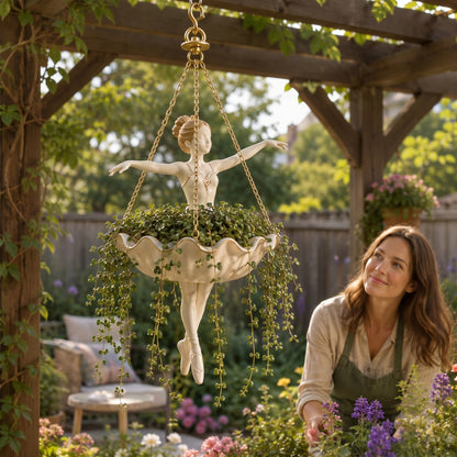 Elegant Ballerina Hanging Planter