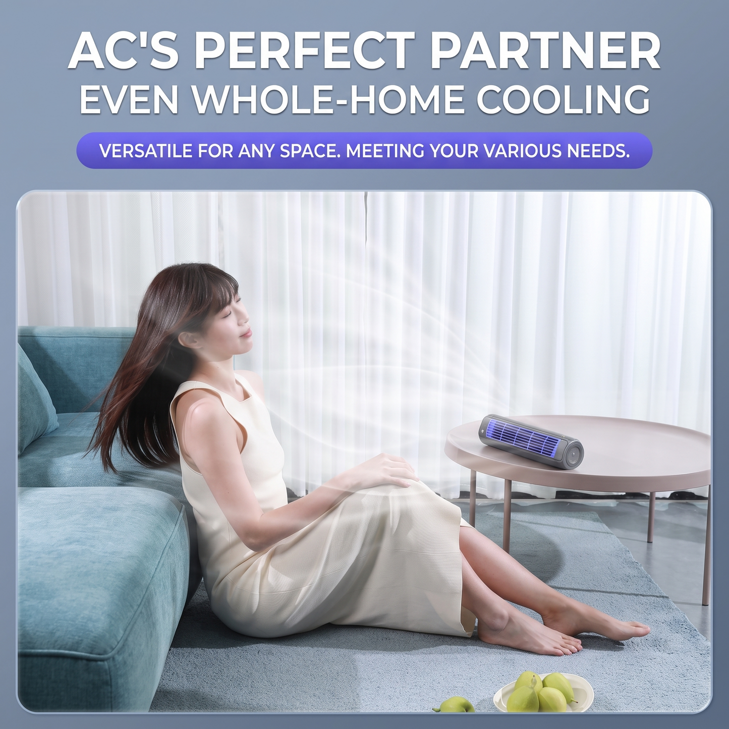 Cordless Bladeless Cross Flow Cooling Fan