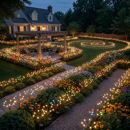 Solar Firefly Garden Lights, Waterproof Outdoor Swaying Stake Lights with 4 Modes for Yard